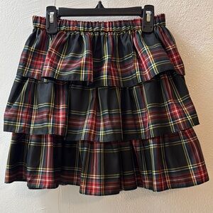 EUC Crewcuts Red and Black Skirt